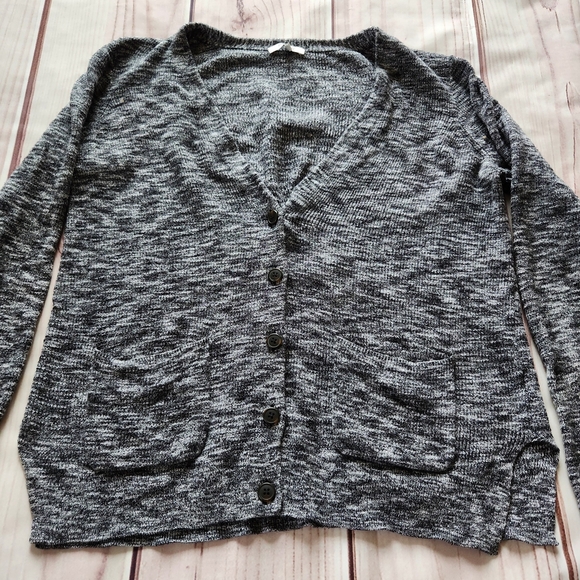 Madewell 'Fieldwalk Cardigan' Button Sweater Heather Marl Gray, Women's Size L - Picture 4 of 9